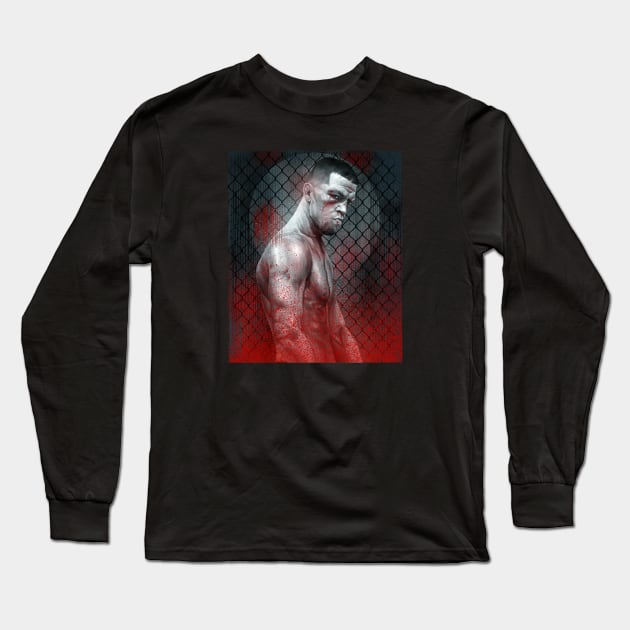 Nate Diaz Long Sleeve T-Shirt by AndreKoeks